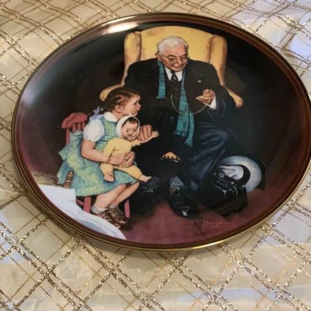 "Tender Loving Care", by Norman Rockwell plate